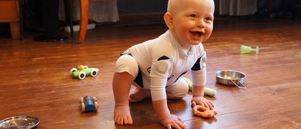 The smart jumpsuit is used to assess infants' movement